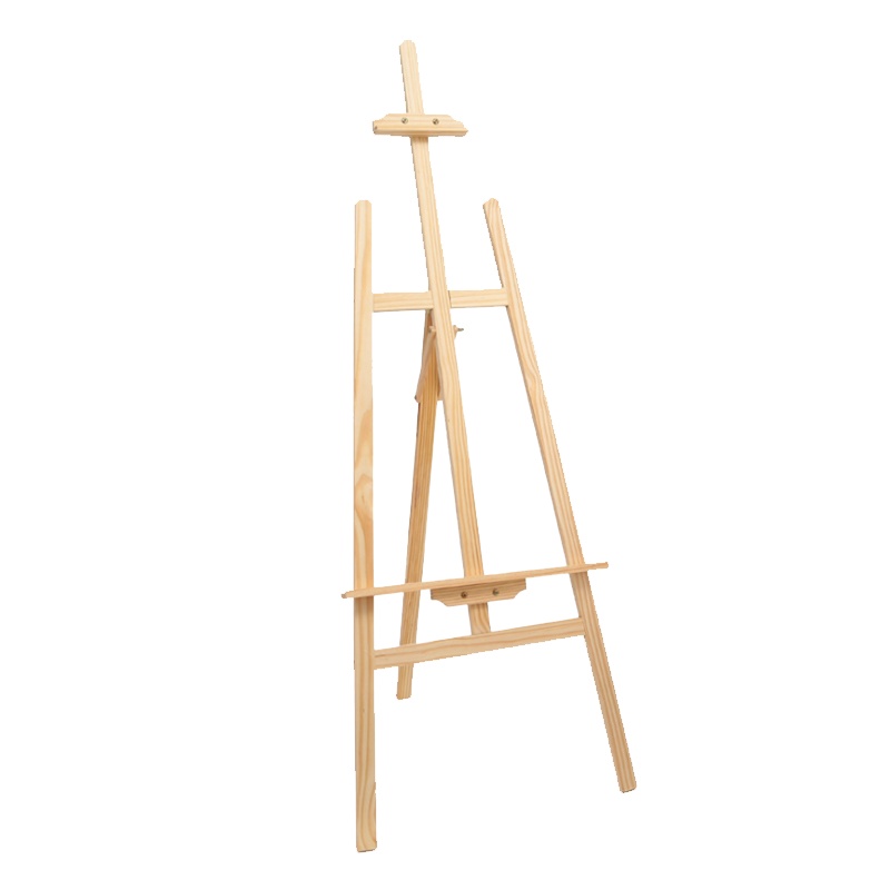 画架画板 原色木质画架 可升降展示架 松木三脚架