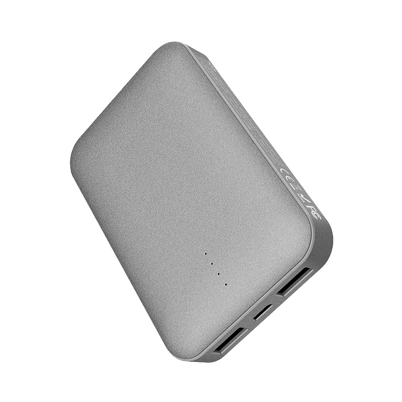洛克(ROCK)1万毫安P51充电宝迷你便携移动电源苹果专用轻薄小巧通用快充vivo华为oppo女生大容量飞机可爱灰色