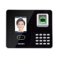 得力(deli) YC 人脸考勤机3749指纹式打卡机面部刷脸识别指纹机签到机