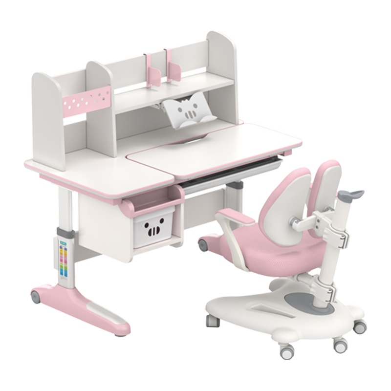 法兰芭比好学童儿童学习桌小学生简约写字桌椅套装实木可升降书桌