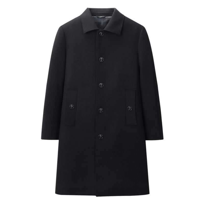 Artsdon/阿仕顿男装秋冬呢大衣简约基础款休闲羊毛呢大衣外套男