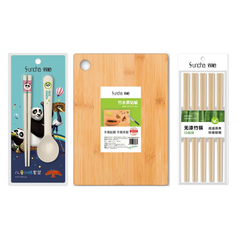 双枪(Suncha)-砧板筷子 儿童勺筷套装