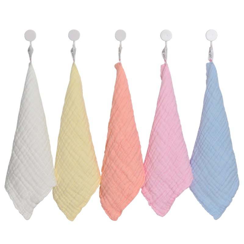 洁丽雅纱布毛巾婴儿毛巾口水巾儿童洗脸纯棉宝宝小方巾新生儿用品