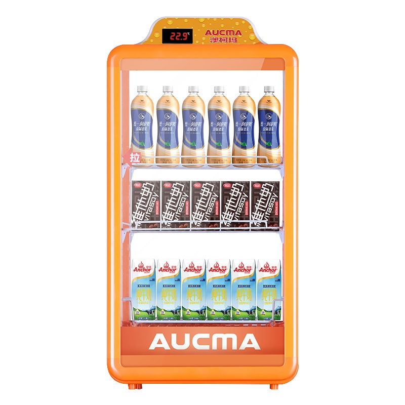 澳柯玛(AUCMA) 展示柜SH-66NE 66升橙色料加热展示柜咖啡立式吧台柜热柜电热保温箱钢化玻璃门数显控温