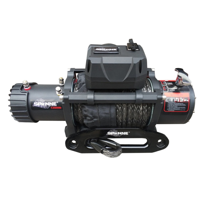 【苏宁自营】蜘蛛绞盘12000磅汽车自救脱困器越野车改装12v拖车车载电动绞盘机 静音款配纤维绳 清洁工具