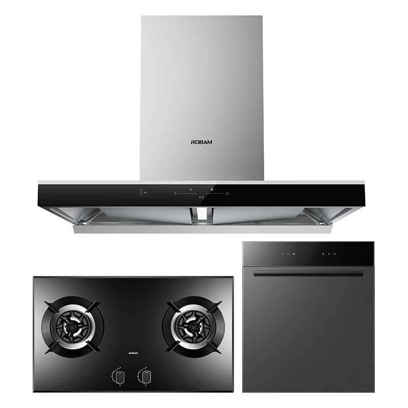 老板(ROBAM)欧式油烟机灶具套餐60X2+57B0T+WB792X抽油烟机燃气灶21立方双腔吸烟5kW大火力厨房电器