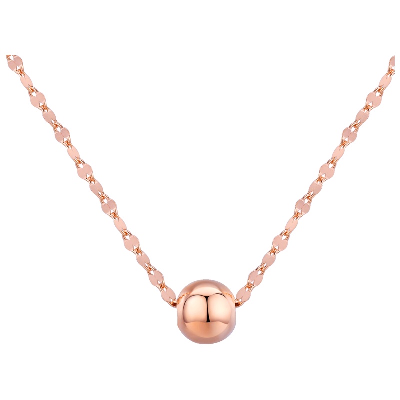 佰色传情（BRIR）925纯银项链女韩版简约森系锁骨链颈带饰品清新百搭加厚电镀18K金潮流单品项链送女友送闺蜜生日礼物