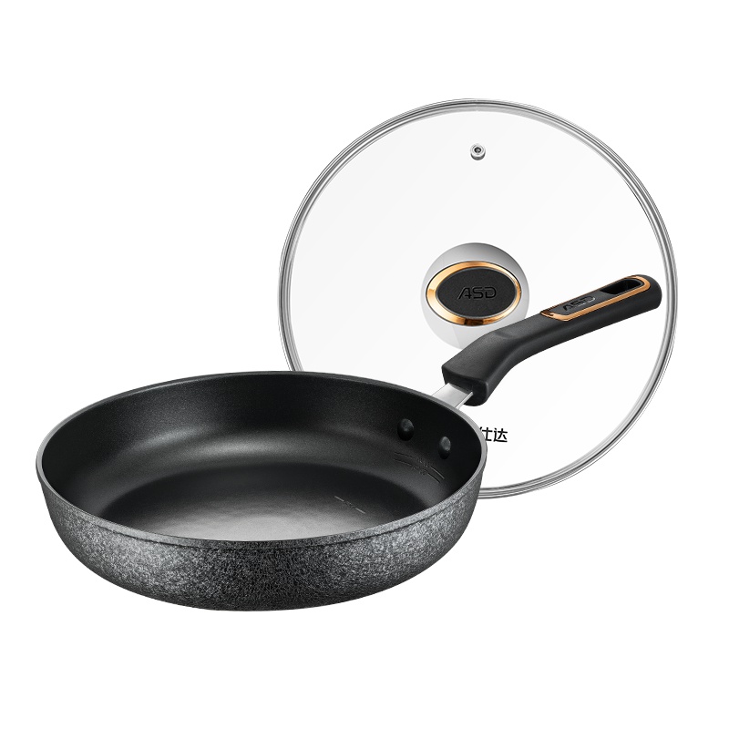 爱仕达(ASD) 煎锅JL26C3WG 26CM不粘煎锅 黑曜冰裂纹 轻油易洁 电磁炉通用 不粘锅