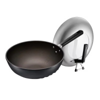 云南爱仕达金刚旋风钛不粘炒锅CL30T5Q不锈钢三层复合钢30cm家用不粘电磁炉燃气灶通用