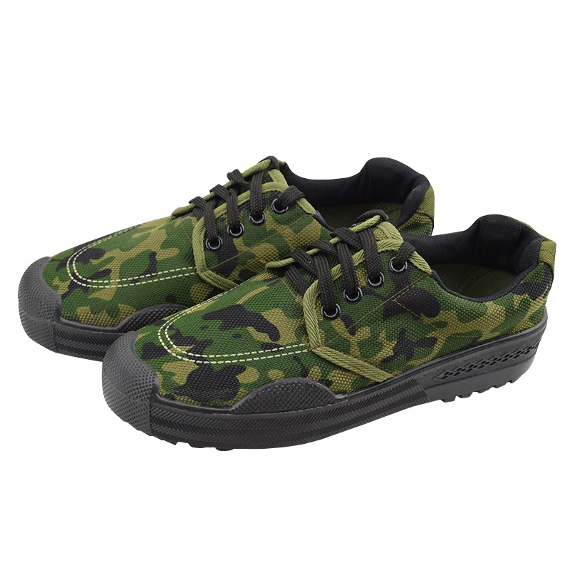 海斯迪克 gnjz-263 工装鞋 军训低帮解放鞋 室外工地劳保迷彩胶鞋 男士99作训鞋子(花低39码)