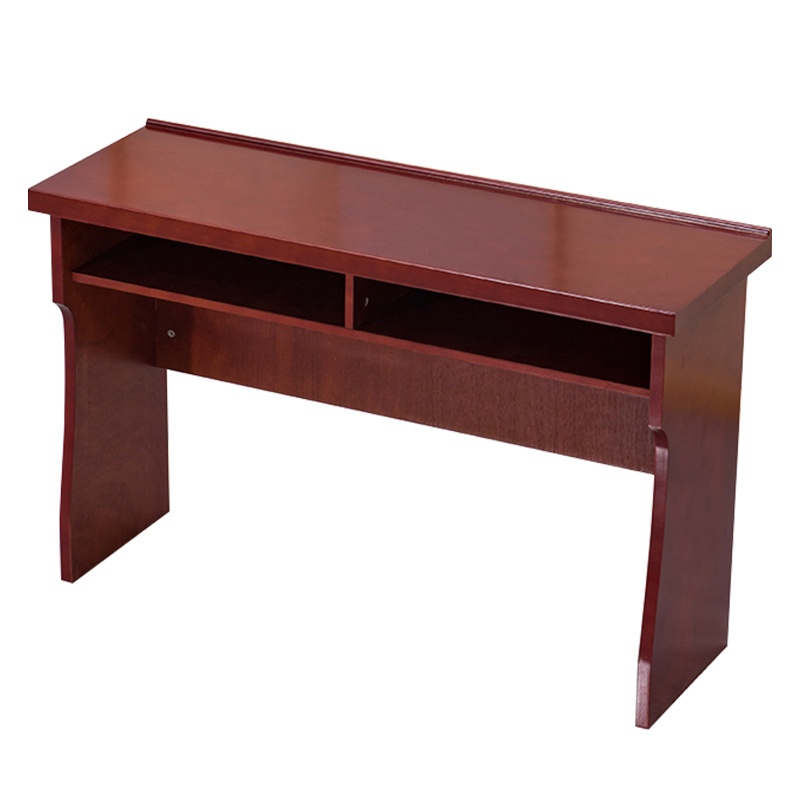 衡爵 办公桌 120*76*40厘米 简约现代会议培训桌 双人电脑办公桌 酒红色