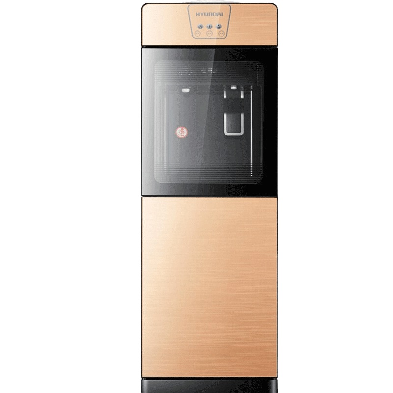 HYUNDAI冷热型饮水机加宽接水盒一体加厚机身冷温热三用大容量储藏柜钢化玻璃防尘门BL-LBS-15