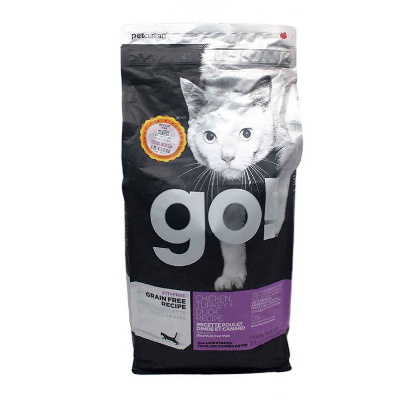 Petcurean Go! go猫粮 加拿大进口无谷九种肉全猫粮健康无限系列宠物粮4磅/1.81KG