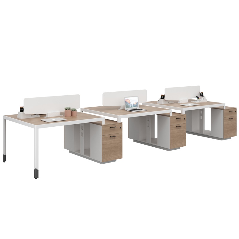 匡大办公桌 现代简约员工桌 4.44米六人位职员桌 KDT-FP688B-6