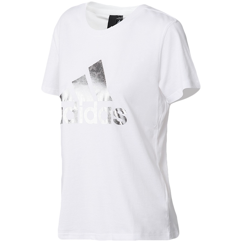 阿迪达斯女服短袖T恤圆领透气休闲运动服FT2891