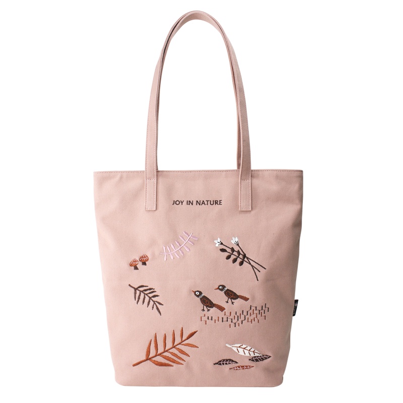 花间公主莺唱新款春季刺绣文艺清新单肩包手提帆布布女包休闲包