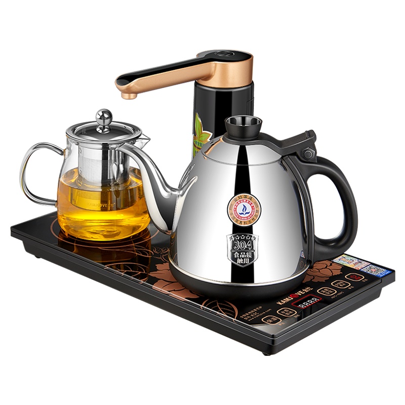 KAMJOVE/金灶 K9C 电水壶 烧水壶自动上水 电热水壶保温 电水壶304不锈钢 保温烧水壶 玻璃壶平底壶保温