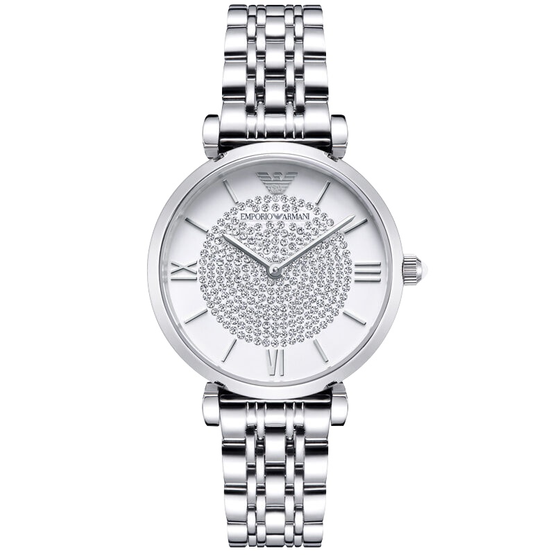 阿玛尼(EMPORIO ARMANI)女士满天星手表 欧美品牌时尚石英表女 AR1925