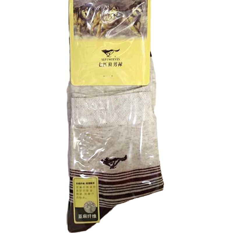 七匹狼亚麻休闲男袜(LY)