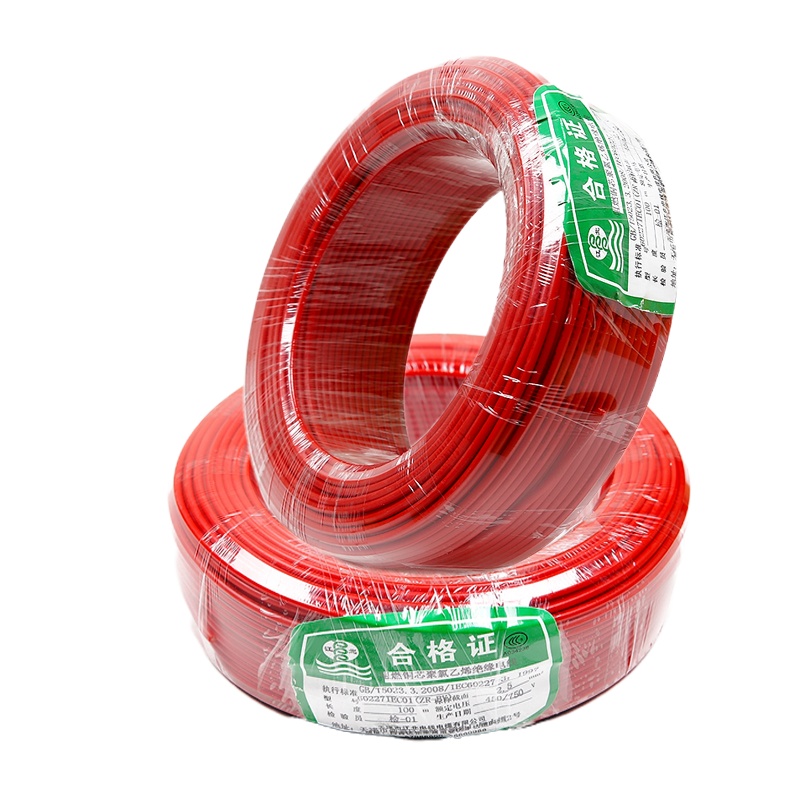 江北 ZR-BV 1×2.5平方毫米 阻燃铜芯聚氯乙烯绝缘电缆线 红 100米/盘