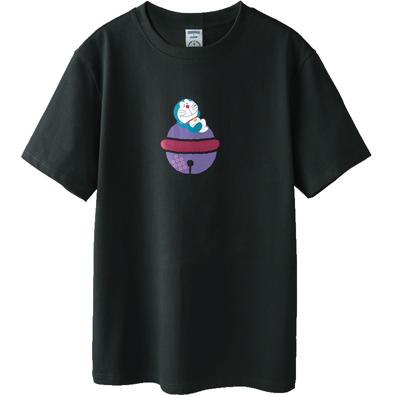 哆啦A梦联名短袖T恤男2019夏季清凉男士半袖上衣圆领印花体恤韩版