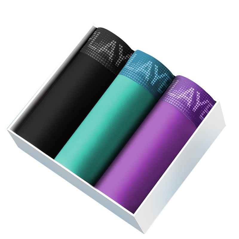 花花公子内裤男士竹浆纤维平角裤中腰弹力透气多色四角短裤