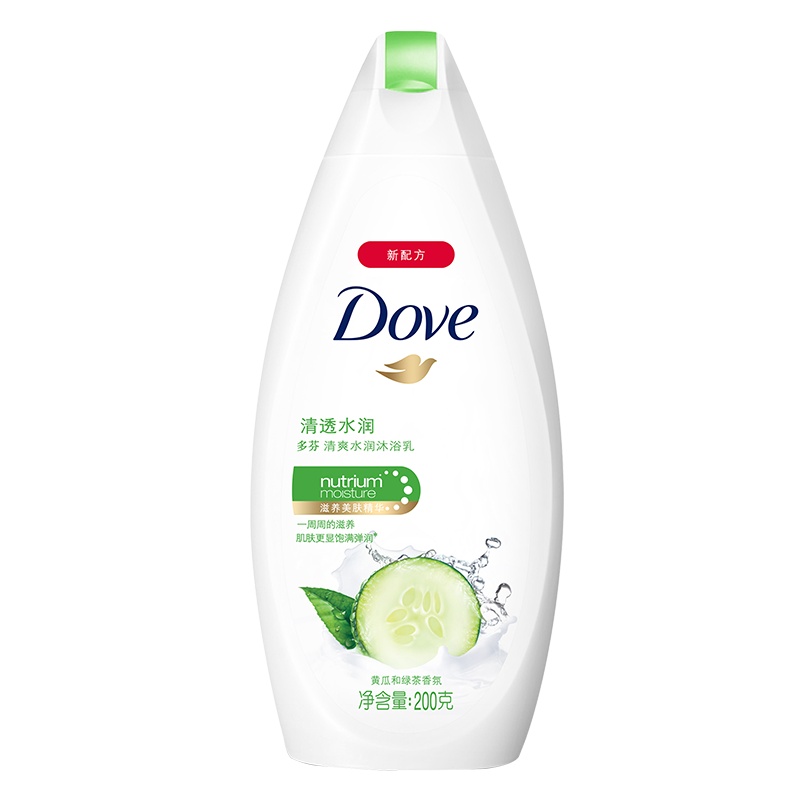 多芬(Dove)沐浴露 清透水润 清爽水润沐浴乳200g 黄花+绿茶[联合利华]