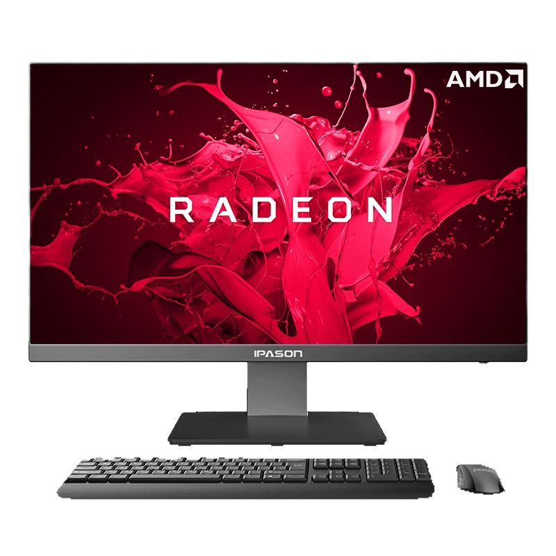 攀升 A3 23.8英寸一体机电脑(AMD 200GE 8G 256GSSD 无线键鼠套装 双频WiFi+蓝牙 )商务一体机 家用办公一体机 台式电脑一体机AIO