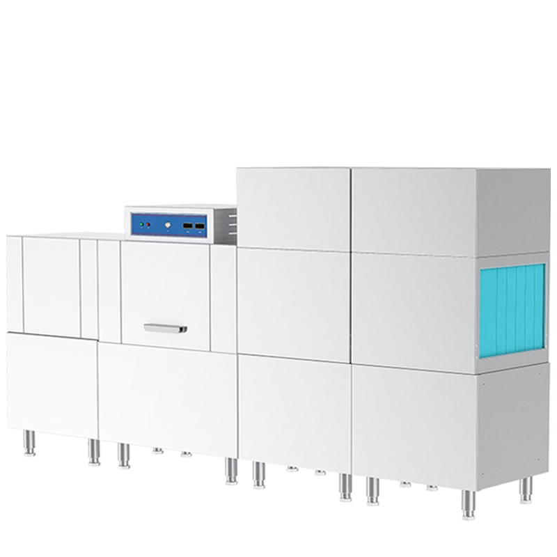 乐创(lecon)商用洗碗机 通道式自动化大型酒店食堂刷碗机 双缸双喷淋带双烘干 LC-J-BD200-2P2D