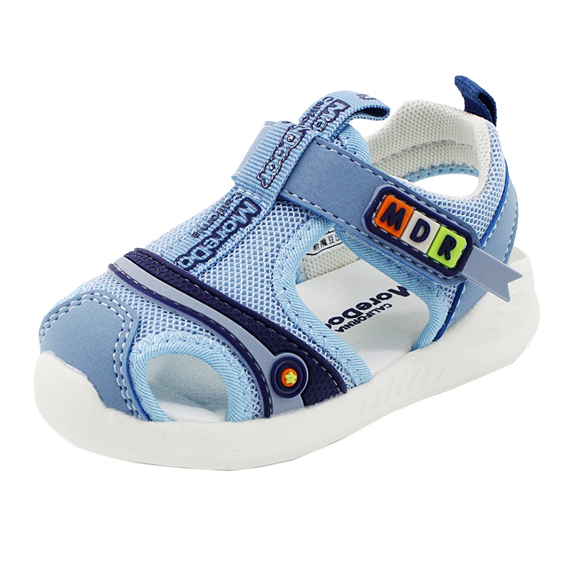 魔豆哩咕宝宝鞋子夏款凉鞋包头1-2岁夏季男童女童软底婴幼儿鞋机能学步鞋