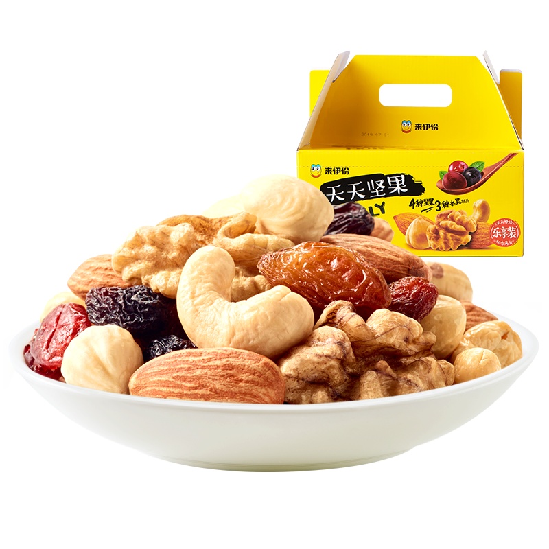 来伊份天天每日坚果30包孕妇零食混合干果小包装750g大礼包来一份