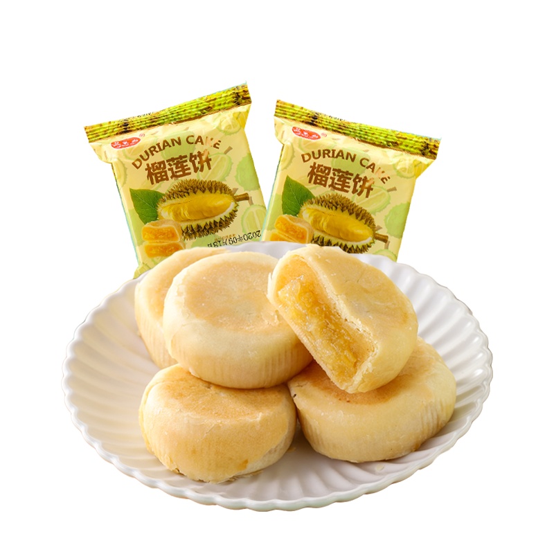 兰象岩榴莲饼休闲点心榴莲夹心零食下午茶点充饥糕点盒装400g