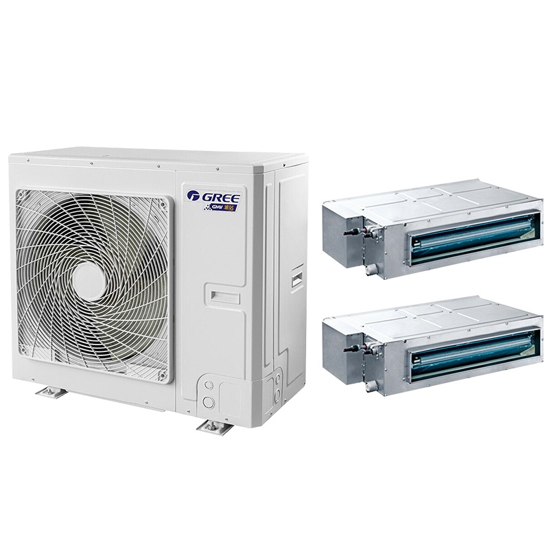 格力(GREE)中央空调4匹一拖二套组 一级能效变频 多联风管嵌入式空调 雅居系列 GMV-H100WL/F