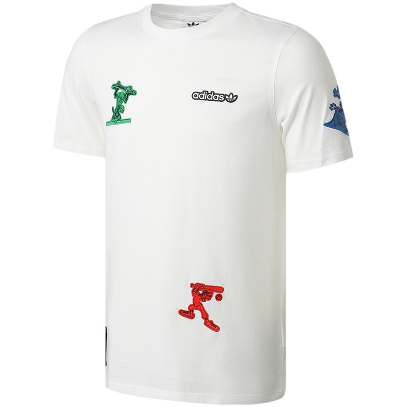 阿迪达斯三叶草男服短袖Disney高飞联名运动休闲服GP6478