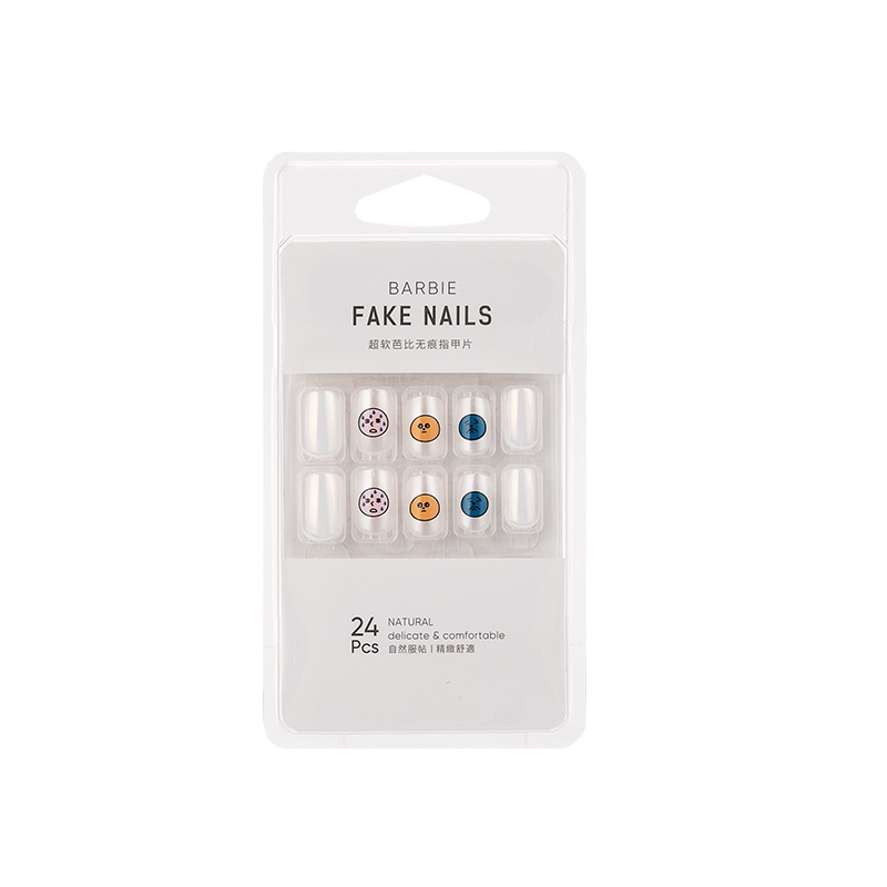 名创优品 (miniso) 芭比无痕指甲片美甲贴片贴纸ins 24片装[表情包]