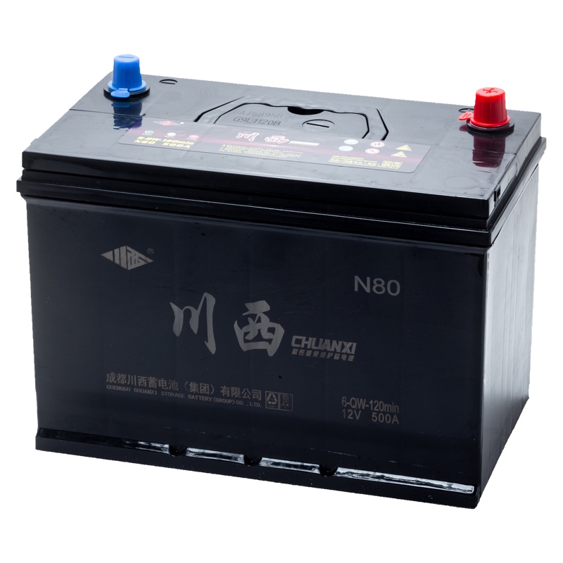 川西免维护汽车蓄电池12v N80 6-QW-120min凌志300/400、三菱吉普、长丰猎豹旗舰3.0、黑金