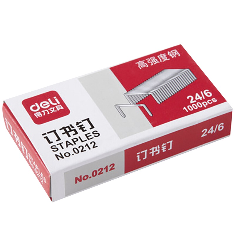 彩 色 回 形 针 办 公 用 品 0212 高 强 度 钢 订 书 针12号