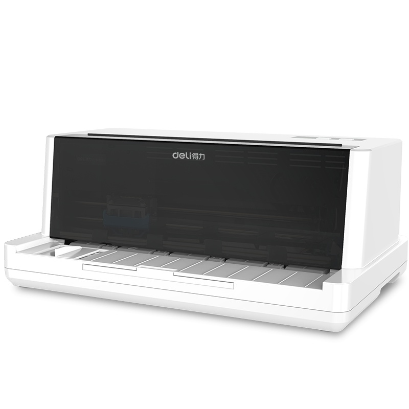 得力(deli)DE-620K针式打印机 快递单打印机(85列平推式)票据出库单打印机 增值税报表发票税控打印机 白色