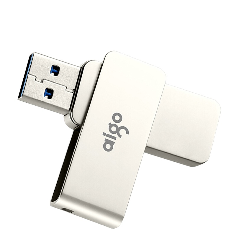 爱国者（aigo）128GB USB3.0 U盘 U330金属旋转系列 银色 快速传输 出色出众 U391