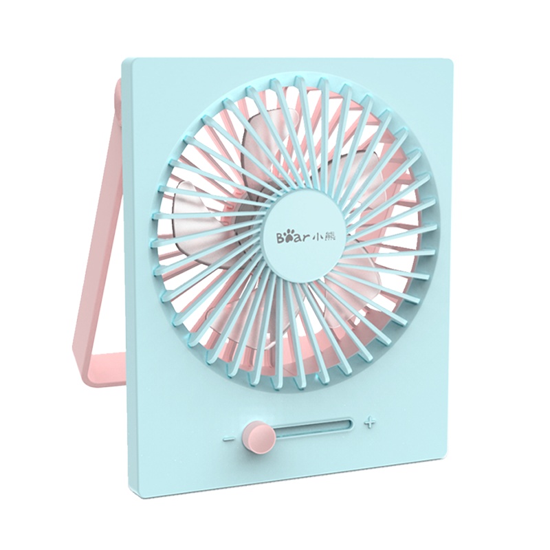 小熊(Bear)电风扇 DFS-A05N1 蓝粉色 网红迷你静音便携式USB充电随身小电扇桌面小风扇苏宁自营