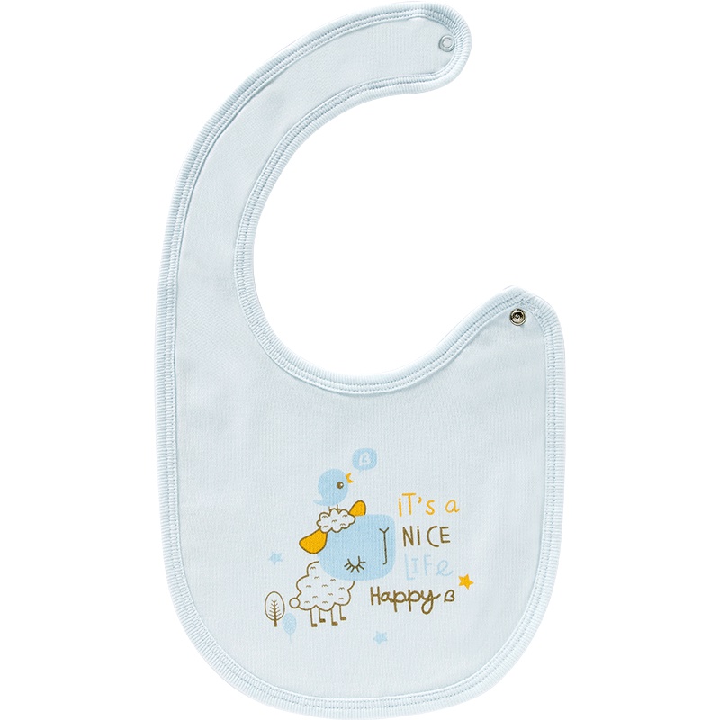 哈贝比新生儿口水巾儿童口水巾吸水纯棉婴儿三角巾宝宝围兜2条装