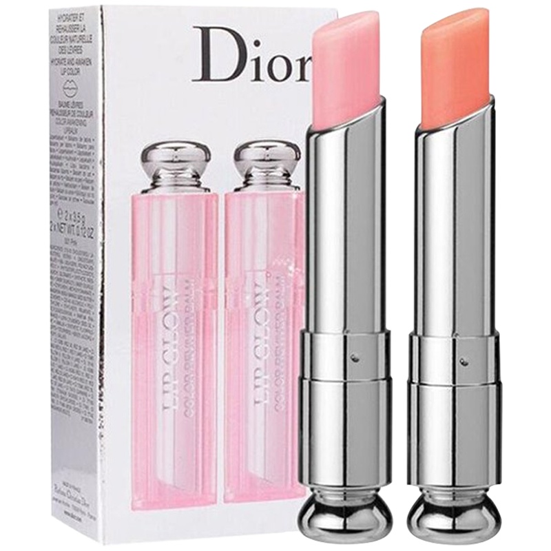 Dior迪奥 魅惑变色 滋润保湿 唇膏套装 #01粉色3.5g + #04橘色3.5克 7g/套 淡化唇纹