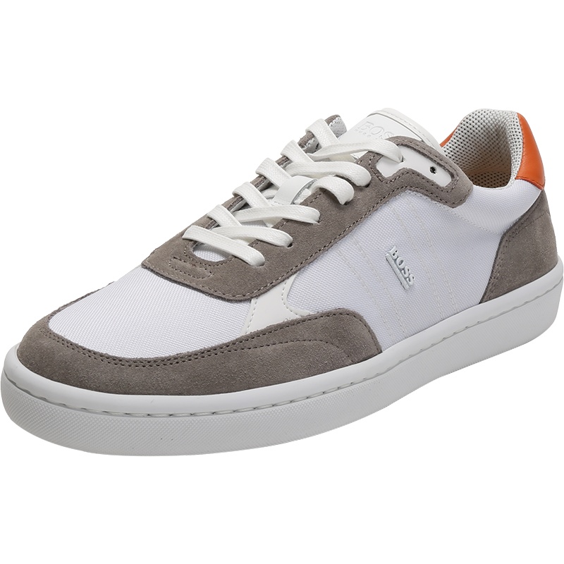 雨果博斯 HUGO BOSS 男士织物配皮等多种材质拼接系带休闲运动鞋板鞋50454939