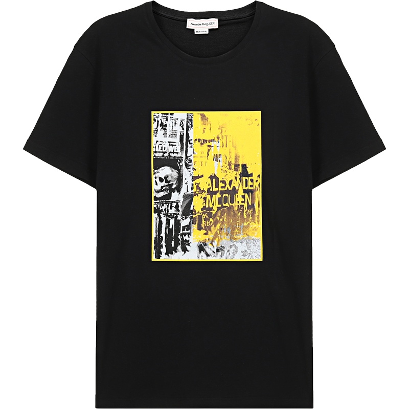 ALEXANDER MCQUEEN 亚历山大·麦昆 男士 棉质圆领短袖T恤 649877 QQZ57