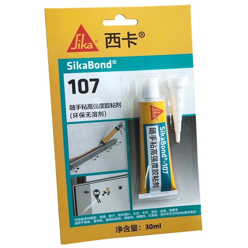 西卡(sika)强力胶免钉胶液体钉玻璃胶 防霉防水SikaBond-107white 白色(支)