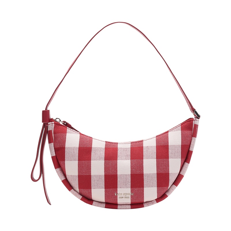 凯特·丝蓓 Kate Spade 女士织物smile手提单肩包腋下包微笑包新月包PXR00474