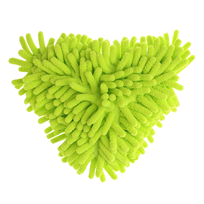 海斯迪克 HKW-81 三角形雪尼尔吸水除尘拖把 多功能可旋转无死角伸缩杆清洁拖把 绿色布头