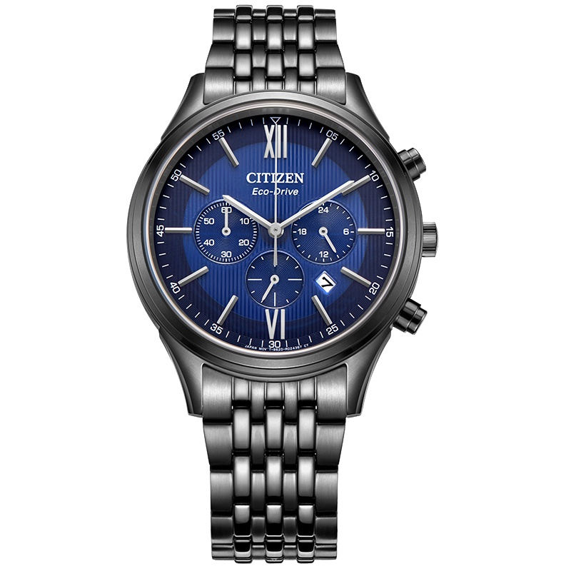 西铁城(CITIZEN)手表光动能不锈钢覆BIP表带蓝盘运动休闲男表CA4415-81L