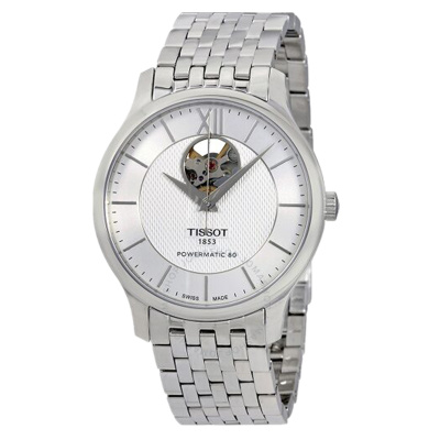 0评价天梭tissot瑞士手表俊雅系列镂空时尚儒雅全自动机械男表 t063.