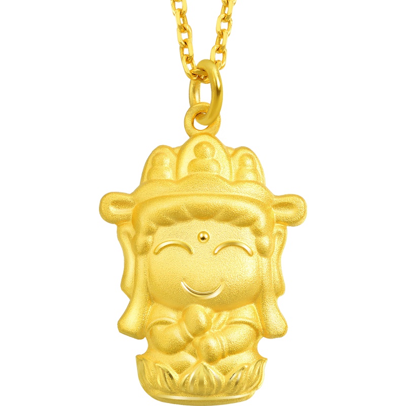 周生生(CHOW SANG SANG)(生肖猴羊佩戴)足金大日如来金吊坠 计价